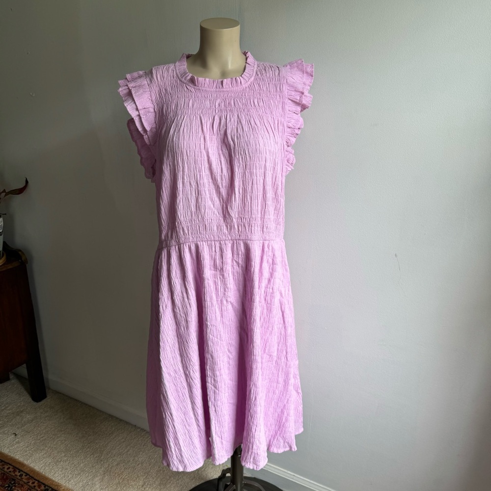 NWT J.crew Factory Gauze flutter-sleeve midi dress - Picture 4 of 13
